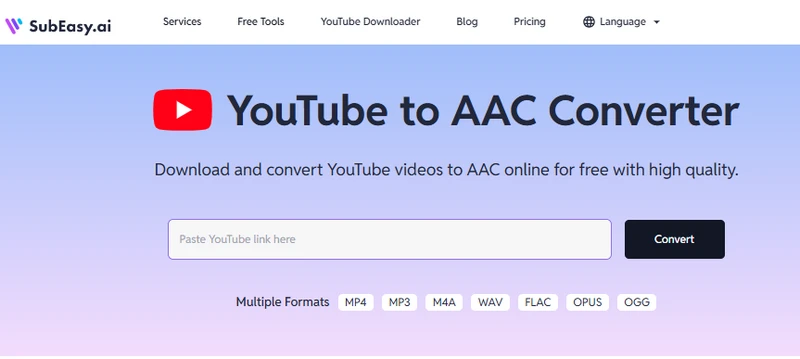 Subeasy YouTube to AAC Download