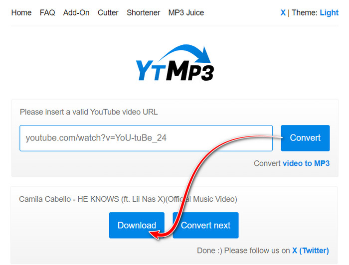 YTMP3 online free youtube to mp3 downloader